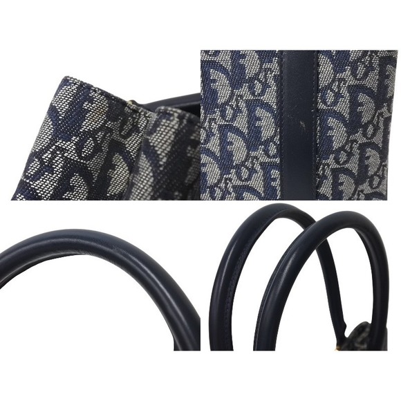 Christian Dior Handbag Bag Speedy Trotter Pattern Navy Blue - Picture 4 of 8
